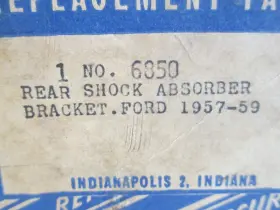 6850 Accurate Nos 1957-1959 Ford Mercury Heavy Duty Rear Shock Absorber Mounting Bracket C67 #3