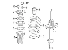 51670-tz5-a04 Acura Genuine Oem Part Rubber Front Shock Absorber Mounting Mdx 2014-2020 51670 #2