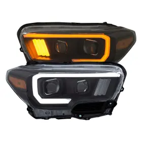 111396 Anzo Projector Headlights With Plank Style Switchback For Toyota Tacoma
