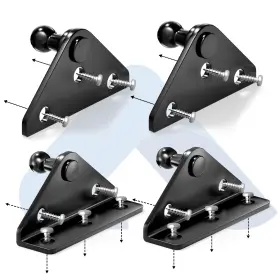 Ara-jjt014bl Arana 10 Gas Strut Mounting Brackets Ball Stud 10mm Carbon Steel Black Ara-jjt014bl Arana 10 Gas Strut Mounting Brackets Ball Stud 10mm Carbon Steel Black