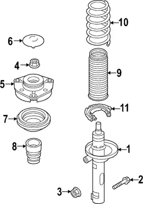 1ea-412-331-b Audi Genuine Strut Mount