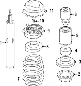 85e-413-333-c Audi Genuine Shock Mount