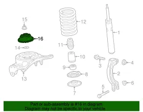8e0-412-377-c Audi Genuine Upper Mount #2