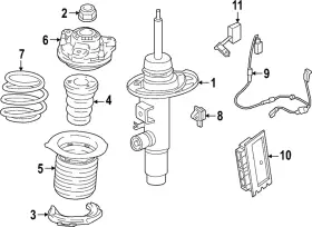 31-30-5-a2a-599 Bmw Genuine Strut Mount