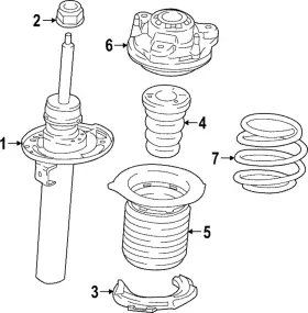 31-30-7-916-127 Bmw Genuine Strut Mount