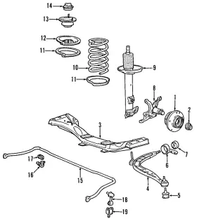 31-33-2-229-166 Bmw Genuine Strut Mount