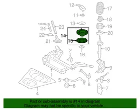 31302283650 Bmw Genuine Suspension Strut Mount #2