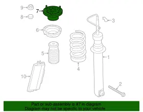 33-50-2-284-454 Bmw Genuine Suspension Shock Absorber Mount #2
