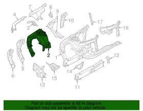 41-00-7-481-001 Bmw Genuine Strut Tower #2