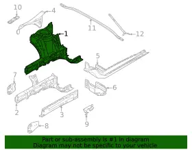 41007427781 Bmw Genuine Apron/rail Assembly #2