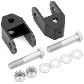 9r202p Dynofit 2-4 Inch Rear Shock Extensions Chevy Silverado And Gmc Sierra 1999-2024 Black Steel
