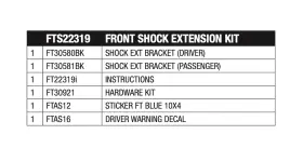 Fabtech Motorsports Fts22319 Shock Extension Bracket For 2017-2020 Ford F-250