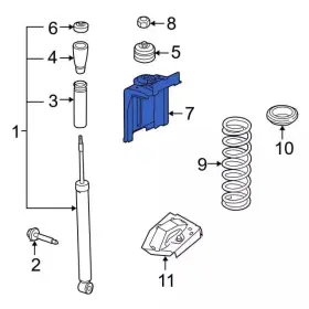 5s4z-18192-aa Ford Genuine Shock Bracket