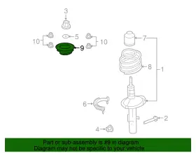 8a4z-18183-c Ford Genuine Front Upper Strut Mount #2