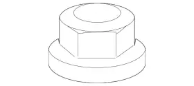 W704790-s440 Ford Genuine Upper Bracket Nut #3