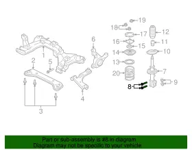 W711998-s439 Ford Genuine Strut Mount Bolt #2