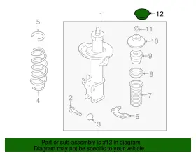 13287508 Gm Genuine Cover Front Suspension Strut Mt #2