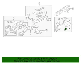 20889206 Gm Genuine Hood Strut Bracket #2