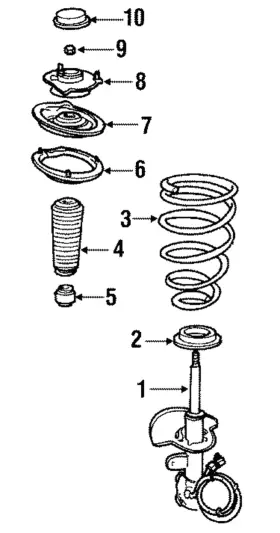 22178708 Gm Genuine Mount Assembly Front Suspension Strut