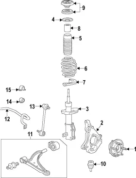 22780830 Gm Genuine Front Suspension Strut Mount