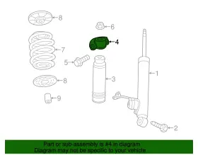 23163167 Gm Genuine Rear Shock Absorber Upper Mount #3