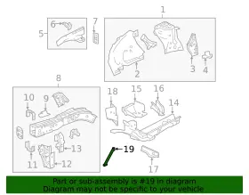 23366471 Gm Genuine Front Driver Side Sheet Metal Diagonal Brace #2
