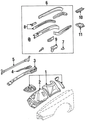 25553127 Gm Genuine Strut Bar