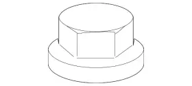 88971284 Gm Genuine Nut Rear S/abs Upper Mt