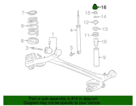 94579286 Gm Genuine Parts Oem New 2013-2015 Chevrolet Spark Hatchback Rear Suspension Top Cap #3