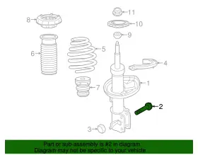 M12x1.75x62 Gm Parts 11546856 Genuine Front Suspension Strut Bolt #3