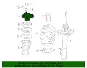 51670-t6z-a02 Honda Genuine Strut Mount #2 51670-t6z-a02 Honda Genuine Strut Mount #2