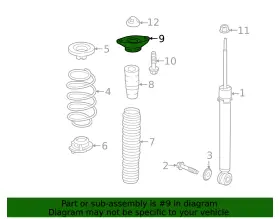 52670-tbf-a03 Honda Genuine Shock Mount #2