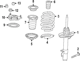 90188-sr3-010 Honda Genuine Strut Mount Bolt