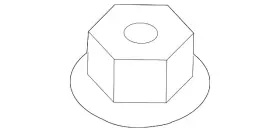 90213-shj-l01 Honda Genuine Top Nut