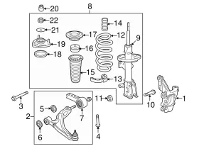 90381-sjc-a00 Honda Genuine Strut Nut #3
