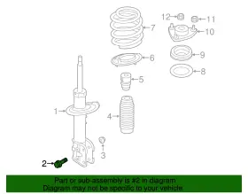 54645-2b000 Hyundai Genuine Suspension Strut Bolt #2 54645-2b000 Hyundai Genuine Suspension Strut Bolt #2