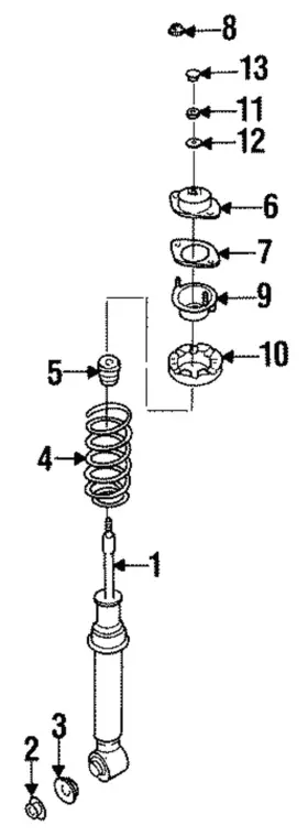 01223-00231 Infiniti Genuine Spring Seat Nut