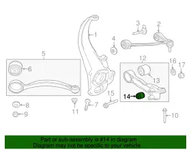 C2d4013 Jaguar Genuine Rear Lower Control Arm Insulator #2