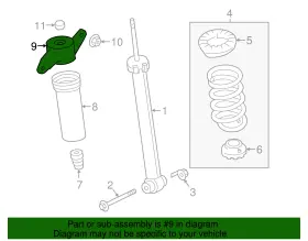 T4a11923 Jaguar Genuine Suspension Shock Absorber Mount #2
