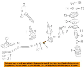 Kb455-34-112b Kia Oem 01-05 Rio Front Suspension-strut Bolt Kb45534112b