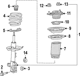 48609-0e080 Lexus Genuine Strut Mount