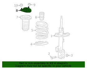 48609-48080 Lexus Genuine Strut Mount #2