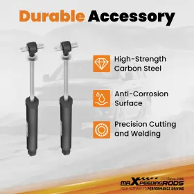 Irnvt8 Maxpeedingrods Rear Shocks For Jeep Cherokee Xj 1984-2001 Lifted 0-4 Inch #3