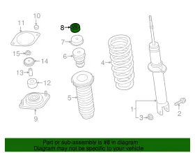 F151-28-776a Mazda Genuine Shock Mount Bushing #3