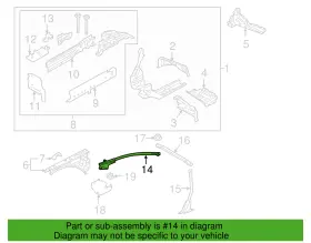 N243-56-48xb Mazda Genuine Strut Bar #2