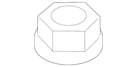 004-990-73-50 Mercedes-benz Genuine Suspension Shock Absorber Nut