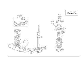 129-320-03-44 Mercedes-benz Genuine Rubber Bushing