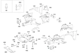 222-620-22-15 Mercedes-benz Genuine Console