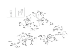 222-626-20-00 Mercedes-benz Genuine Console