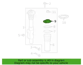 906-323-05-20-64 Mercedes-benz Genuine Strut Mount #2